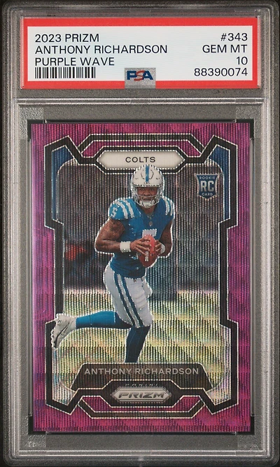 2023 Panini Prizm 343 Anthony Richardson Wave PSA 10