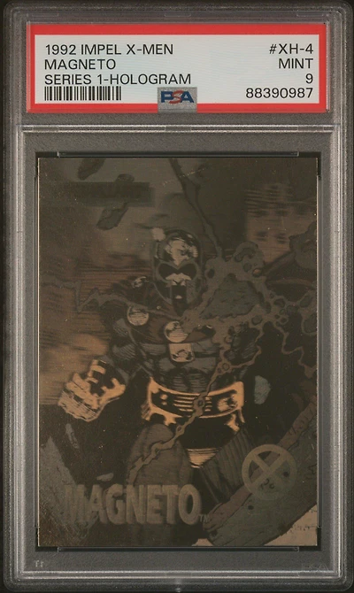 1992 Impel X-men Series 1-hologram Xh-4 Magneto PSA 9