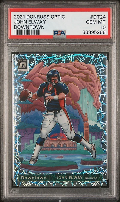 2021 Panini Donruss Optic Downtown Dt24 John Elway PSA 10