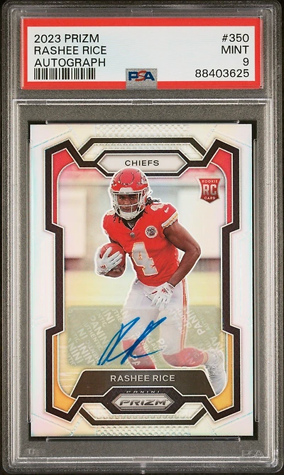 2023 Panini Prizm 350 Rashee Rice Autograph PSA 9