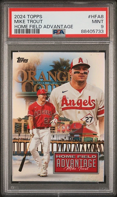2024 Topps Home Field Advantage Hfa8 Mike Trout PSA 9