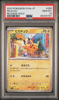 2023 Pokemon Japanese Sv4a-shiny Treasure Ex 055 Pikachu Reverse Holo PSA 10