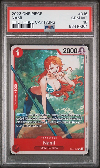 2023 One Piece Ultra Deck St10-the Three Captains 016 Nami PSA 10