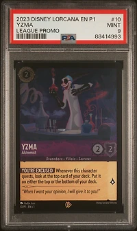 2023 Disney Lorcana En P1-promo 10 Yzma - Alchemist League Promo PSA 9