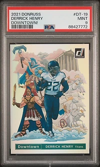 2021 Panini Donruss Downtown Dt-19 Derrick Henry PSA 9