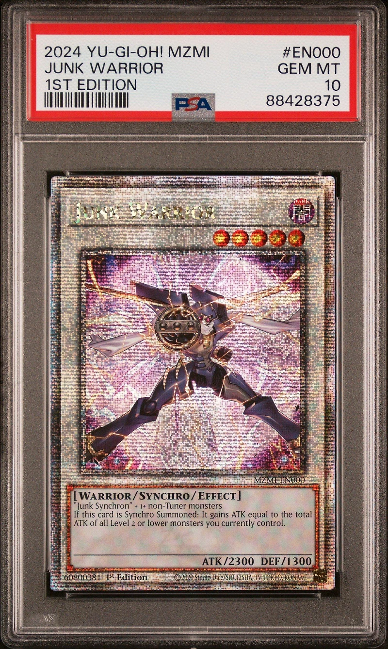 2024 Yu-gi-oh! Mzmi-maze Of Millennia En000 Junk Warrior 1st Edition PSA 10