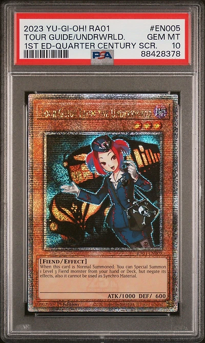 2023 Yu-gi-oh! Ra01-25th Anniversary Rarity Collection En005 Tour Guide From The Underworld 1st Edition-quarter Century Secret Rare PSA 10