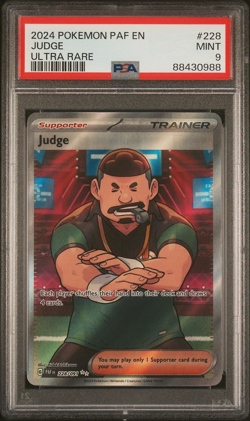 2024 Pokemon Paf En-paldean Fates 228 Judge Ultra Rare PSA