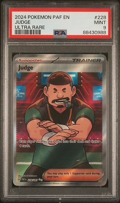 2024 Pokemon Paf En-paldean Fates 228 Judge Ultra Rare PSA
