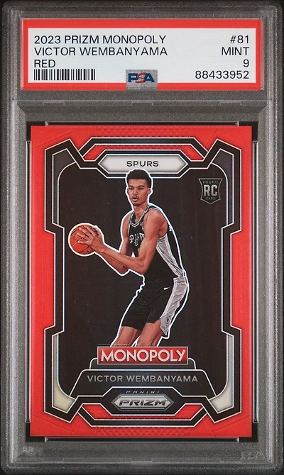 2023 Panini Prizm Monopoly 81 Victor Wembanyama Red PSA 9