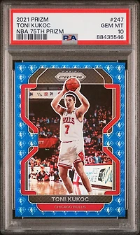 2021 Panini Prizm 247 Toni Kukoc Nba 75th Prizm PSA 10