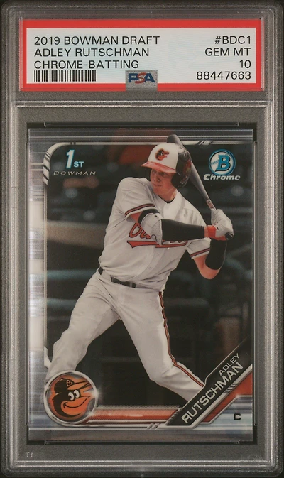 2019 Bowman Draft Bdc1 Adley Rutschman Chrome-batting PSA 10
