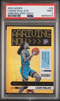 2023 Panini Nba Hoops Arriving Now 29 Cason Wallace Holo PSA 9