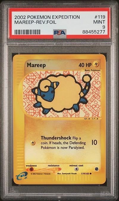 2002 Pokemon Expedition 119 Mareep-reverse Foil PSA 9