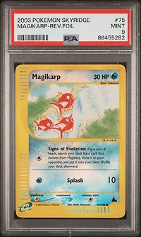 2003 Pokemon Skyridge 75 Magikarp-reverse Foil PSA 9