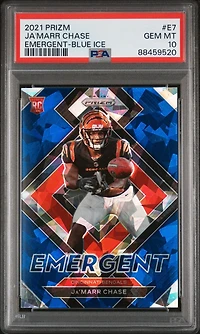 2021 Panini Prizm Emergent E7 Ja'marr Chase PSA 10