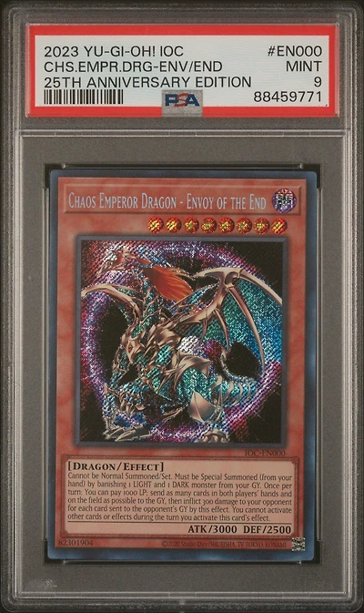 2023 Yu-gi-oh! Invasion Of Chaos 25th Anniversary Edition En000 Chs.empr.drg PSA 9