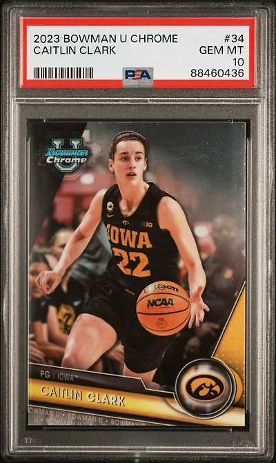 2023 Bowman University Chrome 34 Caitlin Clark PSA