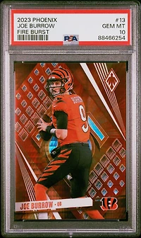 2023 Panini Phoenix 13 Joe Burrow Fire Burst PSA 10