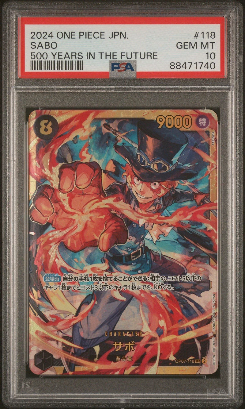 2024 One Piece Japanese 500 Years In The Future 118 Sabo PSA 10