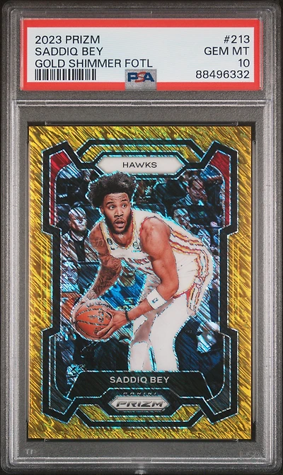 2023 Panini Prizm 213 Saddiq Bey Gold Shimmer Fotl PSA 10