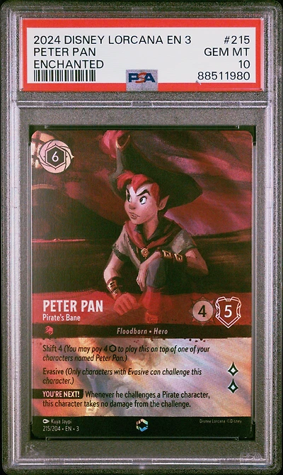 2024 Disney Lorcana En 3-into The Inklands 215 Peter Pan