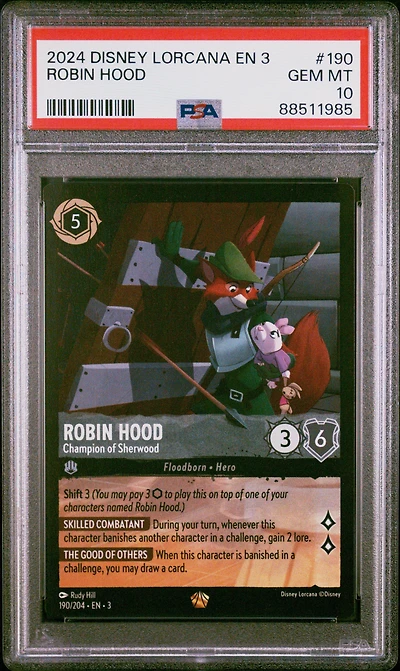 2024 Disney Lorcana En 3-into The Inklands 190 Robin Hood