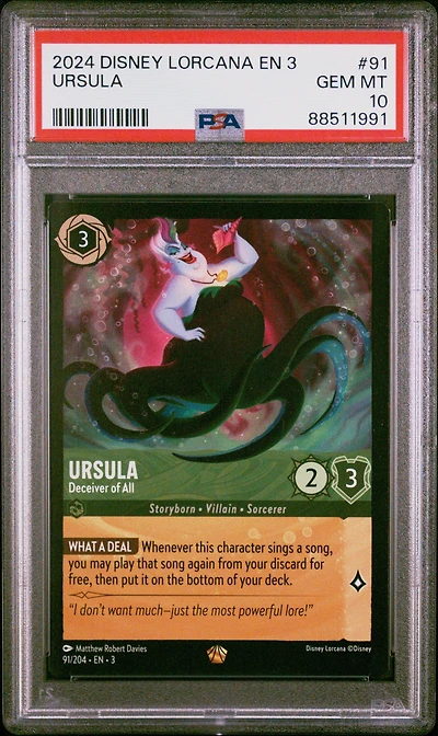 2024 Disney Lorcana En 3-into The Inklands 91 Ursula