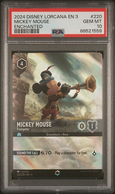 2024 Disney Lorcana En 3-into The Inklands 220 Mickey Mouse