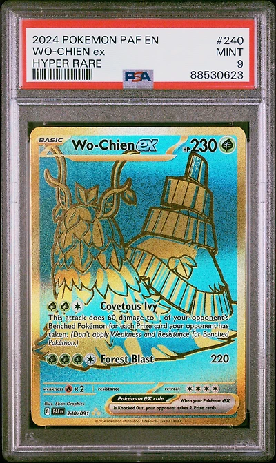 2024 Pokemon Paf En-paldean Fates 240 Wo PSA 9