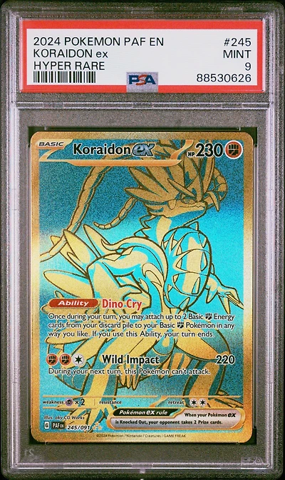 2024 Pokemon Paf En-paldean Fates 245 Koraidon Ex PSA 9