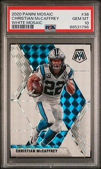 2020 Panini Mosaic 36 Christian Mccaffrey White Mosaic PSA 10