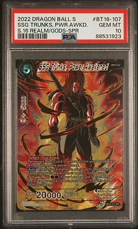 2022 Dragon Ball Super Card Game Series 16 Realm Of The Gods Bt16-107 Ssg Trunks, Power Awakened Special Rare PSA 10