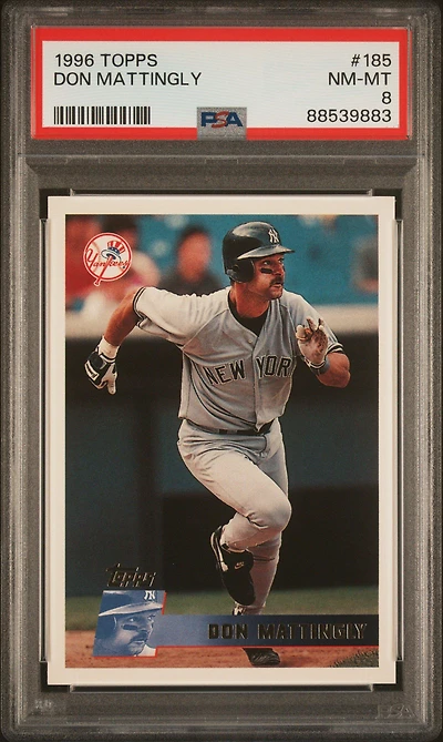 1996 Topps 185 Don Mattingly PSA 8