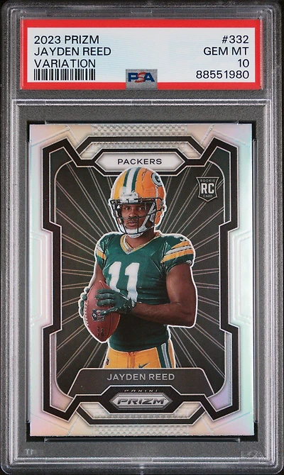 2023 Panini Prizm 332 Jayden Reed Variation PSA 10