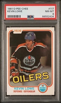 1981 O-pee-chee 117 Kevin Lowe PSA 8