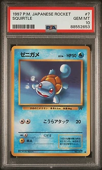 1997 Pokemon Japanese Rocket 7 Squirtle PSA 10