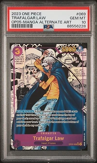 2023 One Piece Awakening Of The New Era 069 Trafalgar Law Manga Alternate Art PSA 10