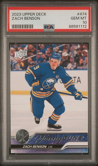 2023 Upper Deck 474 Zach Benson PSA 10
