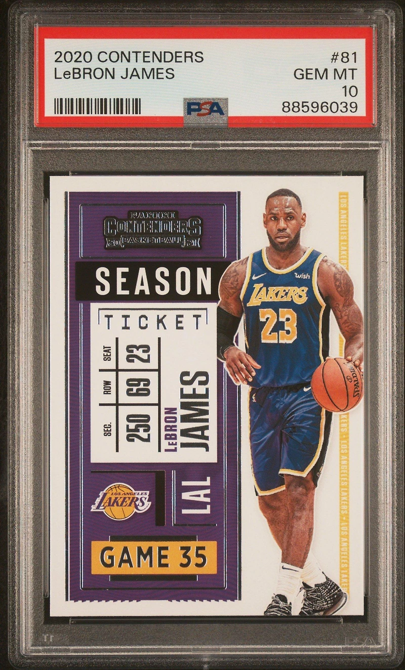 2020 Panini Contenders 81 Lebron James PSA 10
