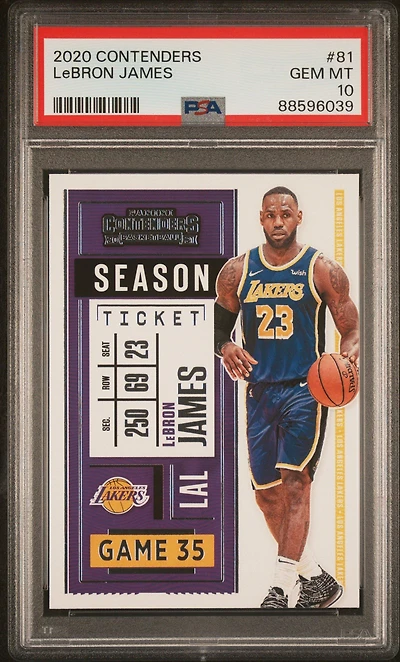 2020 Panini Contenders 81 Lebron James PSA 10