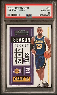2020 Panini Contenders 81 Lebron James PSA 10