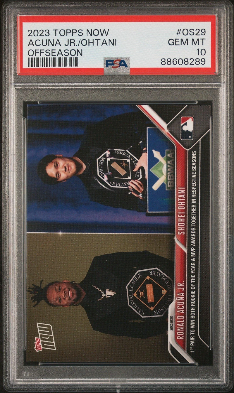 2023 Topps Now Offseason Os29 Shohei Ohtani/ronald Acuna Jr. PSA 10