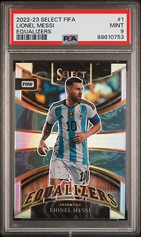 2022 Panini Select Fifa Equalizers 1 Lionel Messi PSA 9