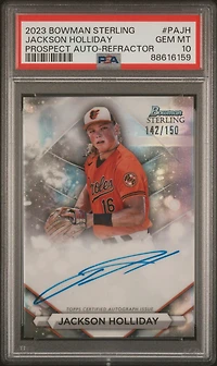 2023 Bowman Sterling Prospect Autographs Pajh Jackson Holliday Refractor PSA 10