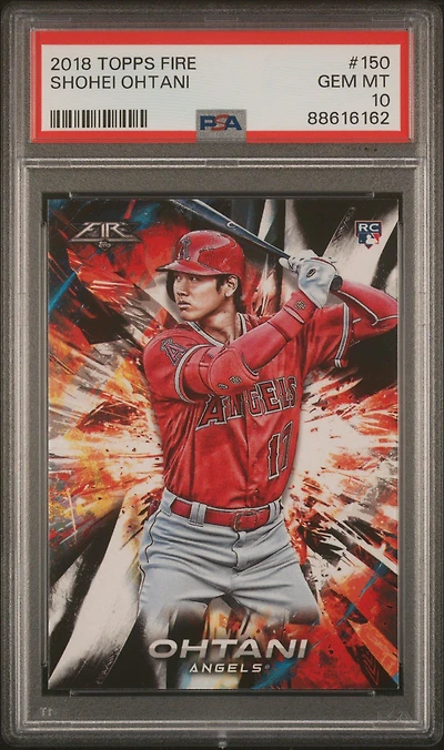 2018 Topps Fire 150 Shohei Ohtani PSA