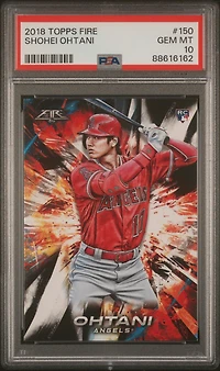2018 Topps Fire 150 Shohei Ohtani PSA
