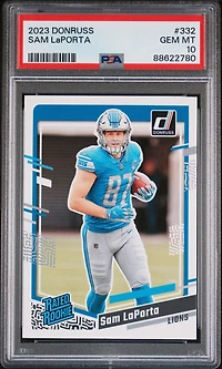 2023 Panini Donruss 332 Sam Laporta PSA 10