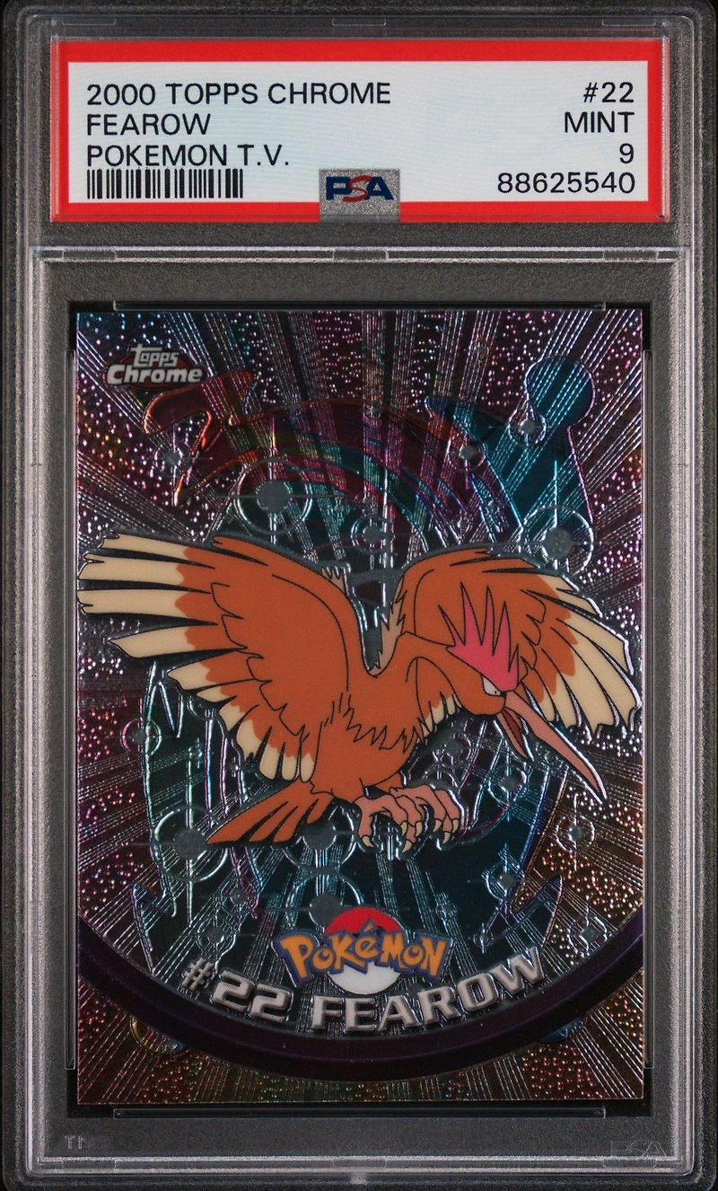 2000 Topps Chrome Pokemon T.v. 22 Fearow PSA 9
