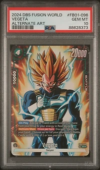 2024 Dragon Ball Super Card Game Fusion World Awakened Pulse Fb01-096 Vegeta Alternate Art PSA 10